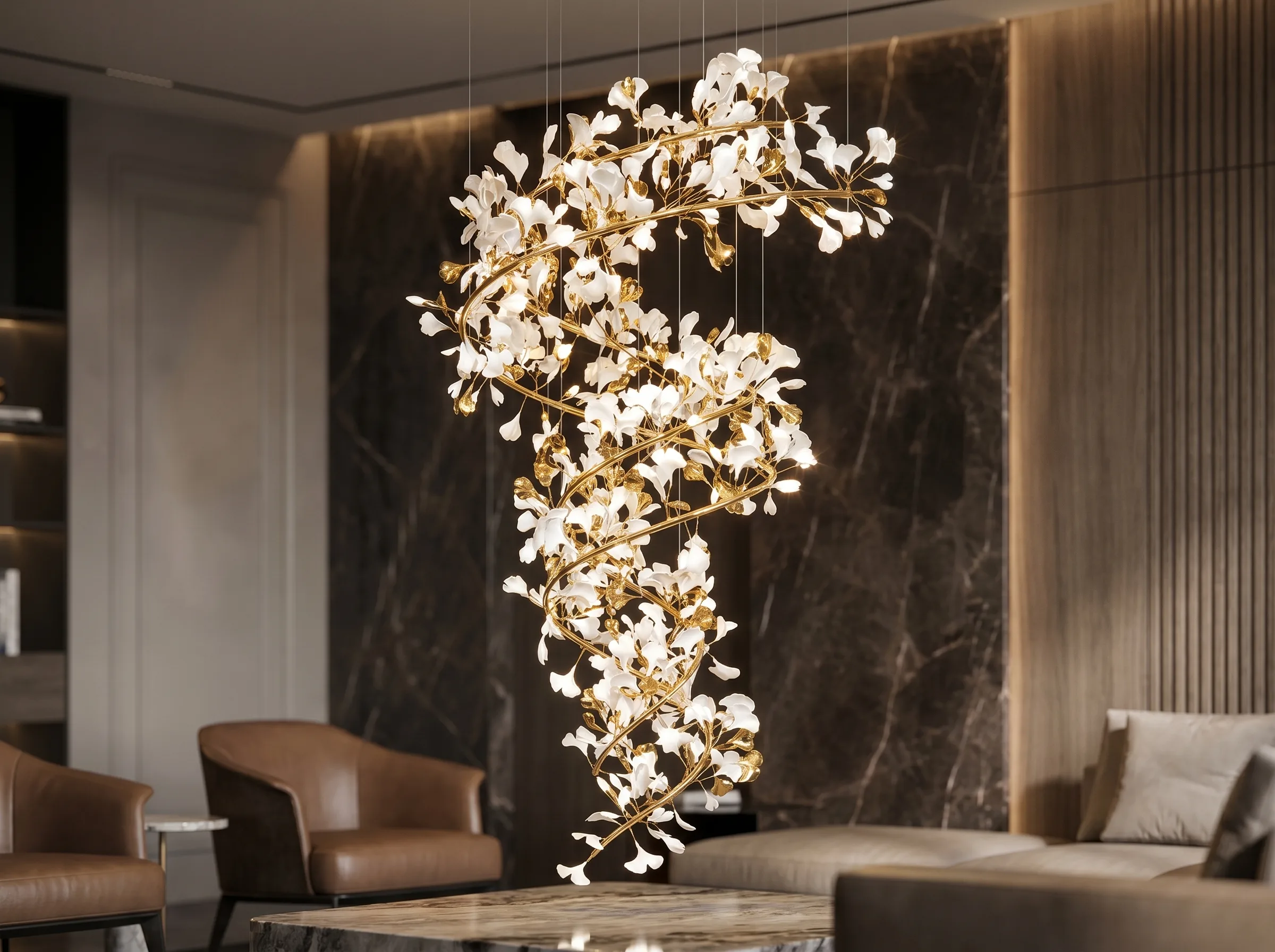 Somnus Blackened Iron Chandelier
