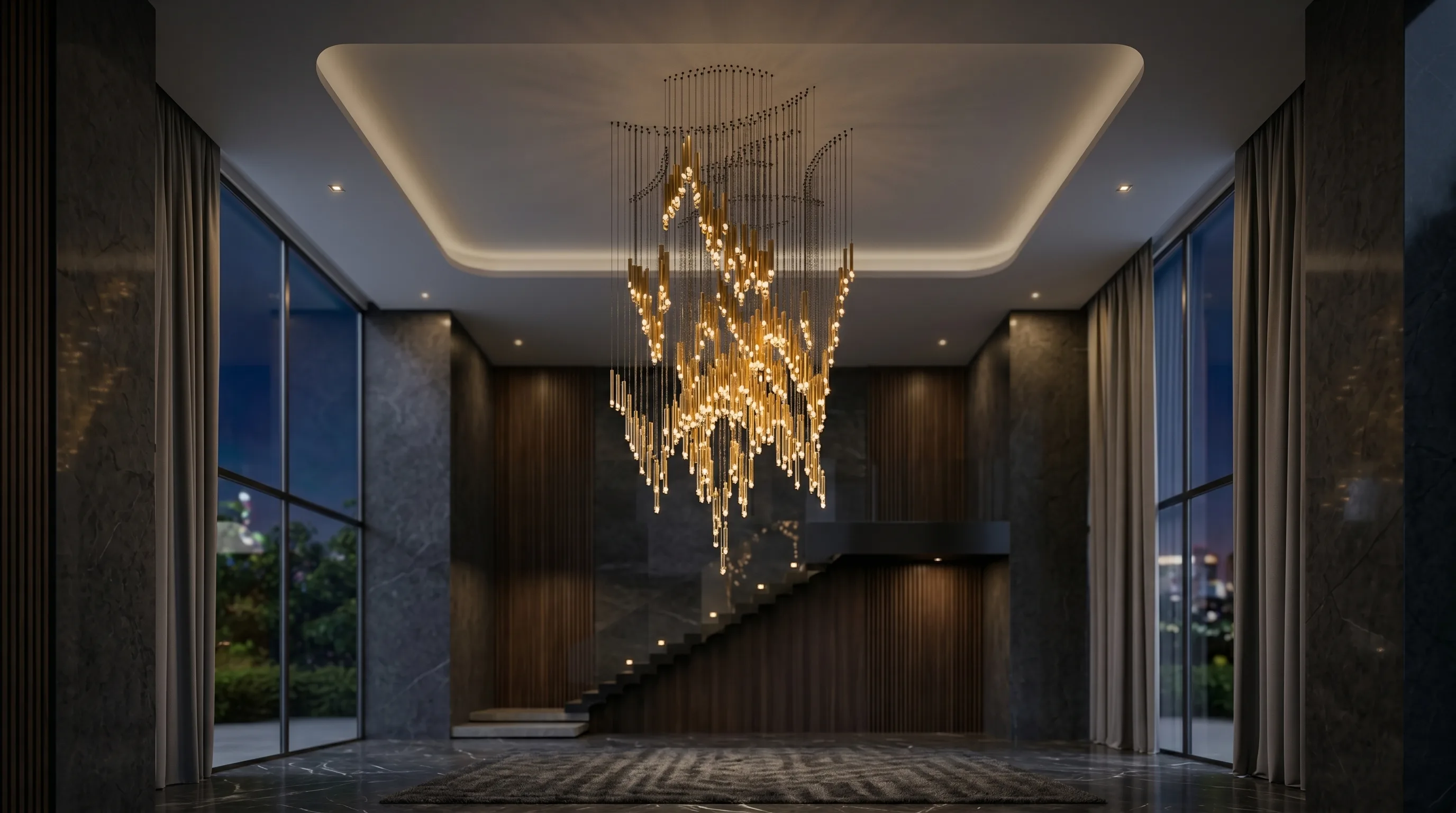 Astral Crystal Star Chandelier